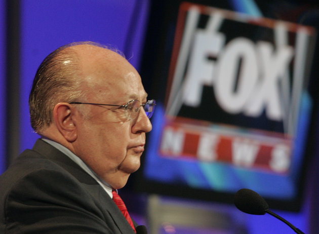Roger Ailes, chairman and CEO of Fox News answers questions during panel discussion at Television Critics Association summer press tour in Pasadena
